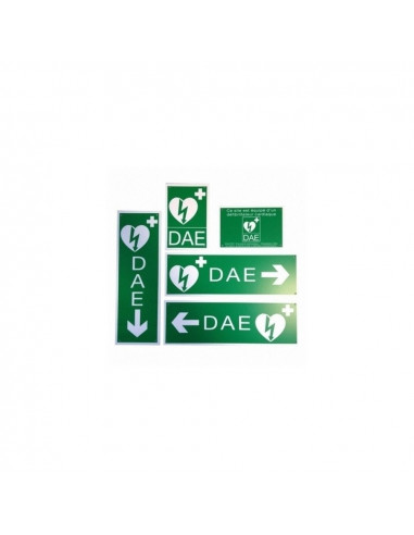Signalétique pour défibrillateur - Kit de 5 plaquettes PVC
