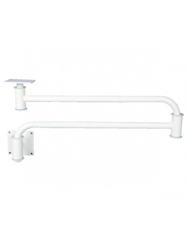 Bras mural blanc renforcé (2 x 400mm)