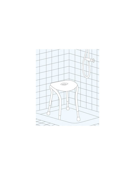 Tabouret de douche compact Let's Shower