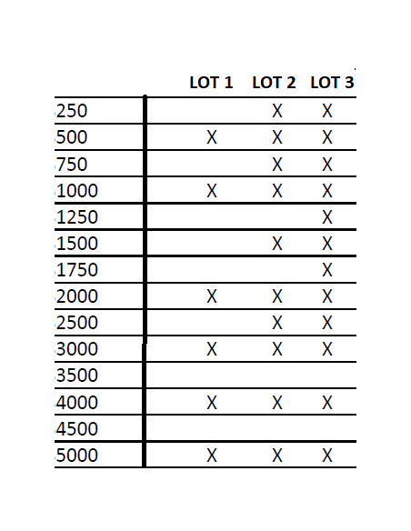 Pack de Poids (3 lots définis)