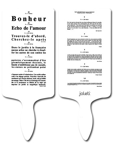 Echelle main Parinaud recto verso lettre