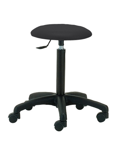 Tabouret laqué Gaz roue PRISCA ONE NOIR