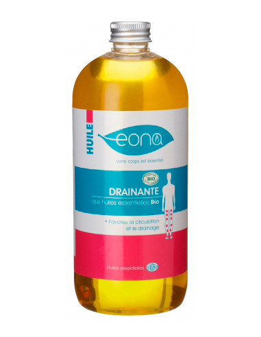 Huile de massage drainante Eona 500 mL