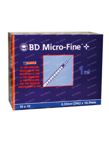 Seringue microfine 1ML 12,7X0,33MM INSULINE (200)