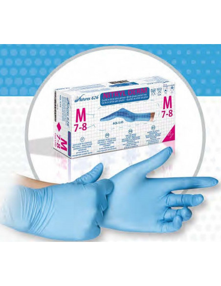 Gants nitrile bleus non stériles Naturex (100)
