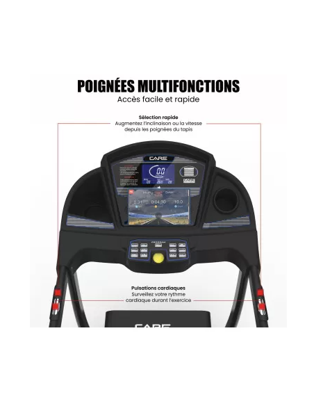 Tapis de course CARE CT705-3 connecté