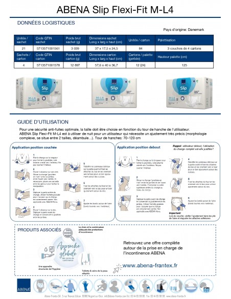 Change Complet Abena Slip Flexi Fit 8.5 Gouttes Nuit