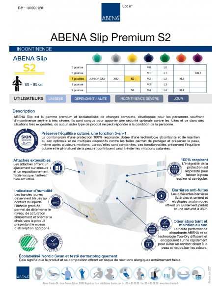 Change Complet Abena Slip Premium 7 Gouttes Jour