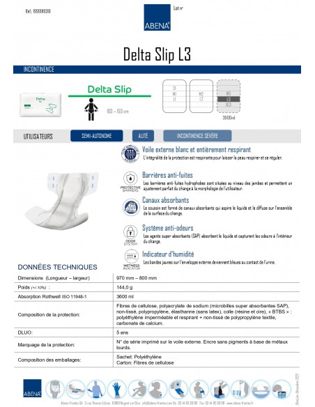 Change Delta Slip Abena Incontinence Sévère