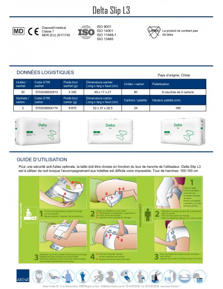 Change Delta Slip Abena Incontinence Sévère