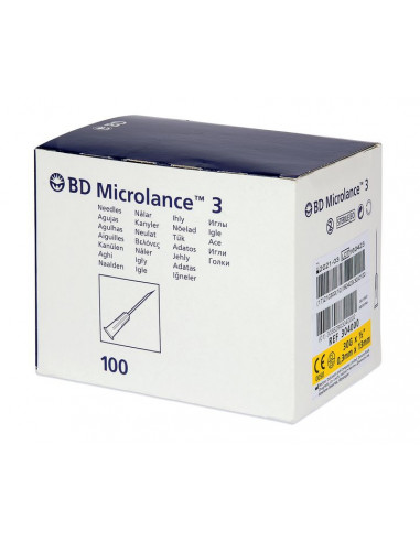 Aiguille Sclérose 0.3 x 13 Jaune BD (100)