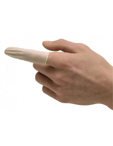 Doigtiers roulés en latex non stériles (100)
