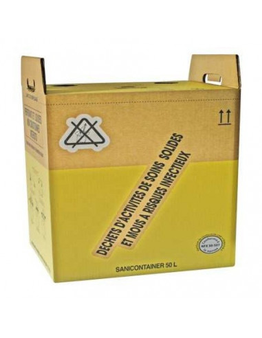 Carton pour les déchets à risques infectieux (DASRI) 50L